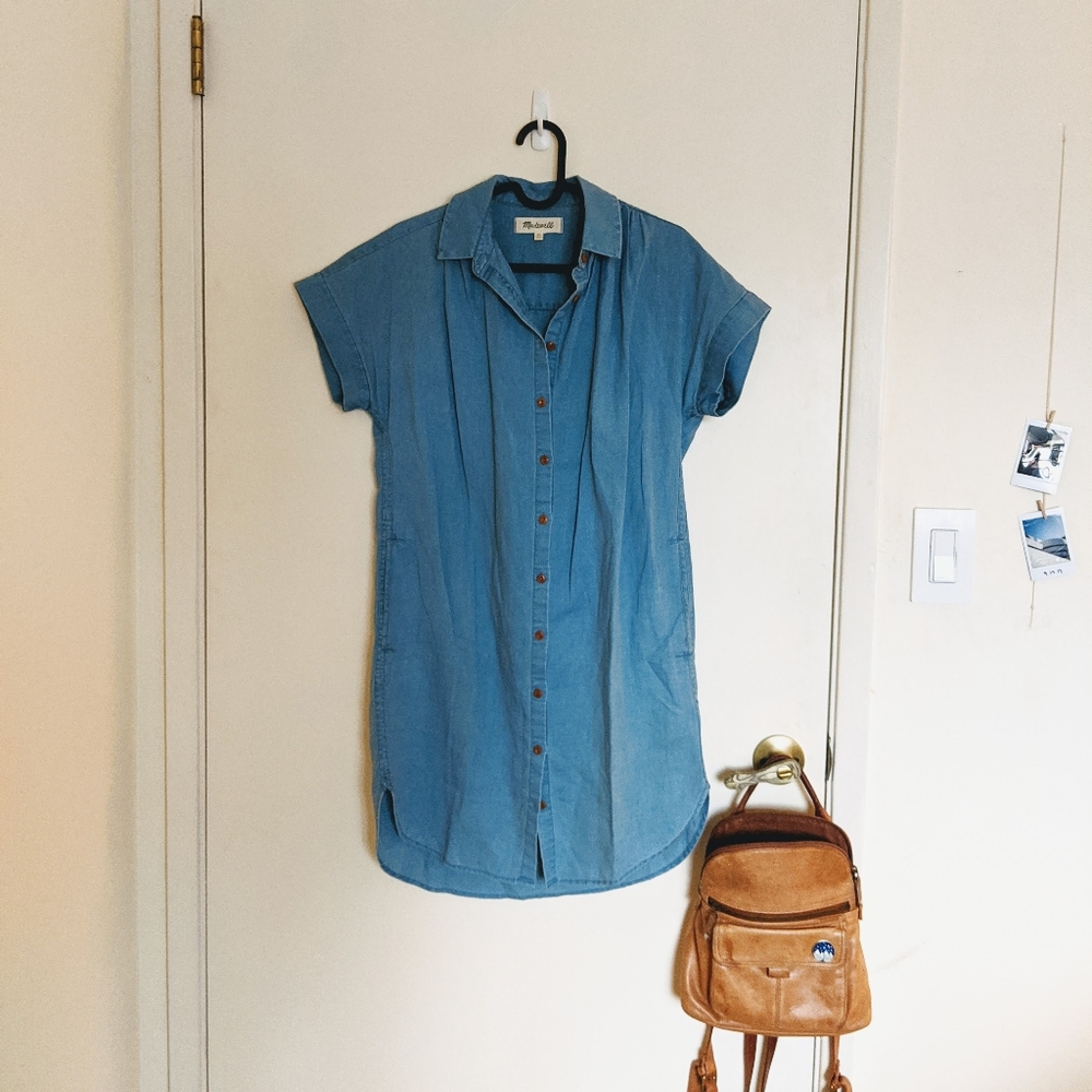 Madewell Chambray Denim Shirt Dress Size XS
